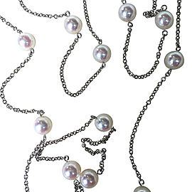 Mikimoto White Gold & Pearl Necklace