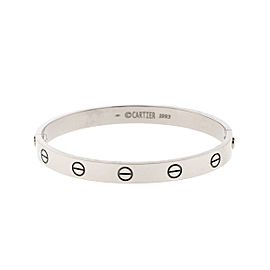 Cartier White Gold Love Bracelet Size 17