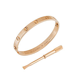 Cartier Love 18k Rose Gold Bracelet 17