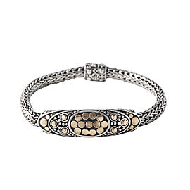 John Hardy Sterling Silver and 18k Yellow Gold Dot Bracelet