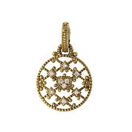 Judith Ripka 14k Yellow Gold 0.10 Ct Diamond Rope Pendant