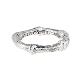Tiffany & Co. Sterling Silver Bamboo Stacking Ring Size 8.25