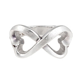 Tiffany & Co. Paloma Picasso Sterling Silver Double Open Heart Ring Size 6