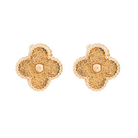 Van Cleef & Arpels 18K Yellow Gold Alhambra Earrings