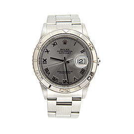 Mens Rolex Steel Datejust Turn-O-Graph Silver Roman 16264