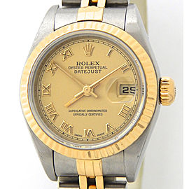 Ladies Rolex Two-Tone 18K/SS Datejust Gold Roman Dial