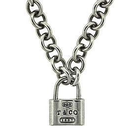 Tiffany & Co. Sterling Silver Padlock Link Necklace
