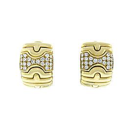 Bulgari 18K Yellow Gold Parentesi Diamond Earrings
