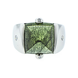 Platinum Peridot Ring