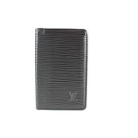 Louis Vuitton Black Epi Leather Noir Card Holder Porte Cartes Wallet 16LVS1210
