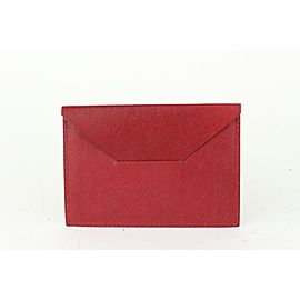 Louis Vuitton Rare Sharon Stone Amfar Three Red Leather Card Holder 929lv93