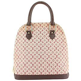 Louis Vuitton Burgundy Monogram Mini Lin Alma Haute 627lvs616
