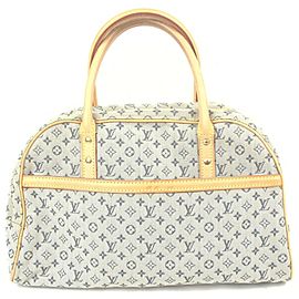 Louis Vuitton Navy Monogram Mini Lin Marie Speedy Boston Bag 854473