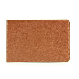 Louis Vuitton Brown Taiga Leather Card Holder Wallet Case 8lvm128
