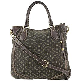 Louis Vuitton Ebene Monogram Mini Lin Angele 2way Hobo 910lv91