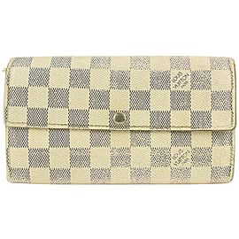 Louis Vuitton Damier Azur Porte Tresor Long Sarah Wallet 5LZ1026