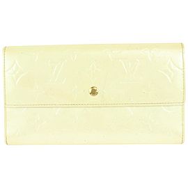 Louis Vuitton Ivory Monogram Vernis Porte Tresor Sarah Wallet 1LM1026
