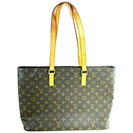 Louis Vuitton Luco Monogram Zip 9lv617 Brown Coated Canvas Tote