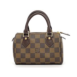Louis Vuitton One of One Ultra Rare Damier Ebene Mini Speedy HL with Strap 240180