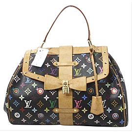 Louis Vuitton Black Monogram Murakami Multicolor Eye Love You Sac Retro GM 861884