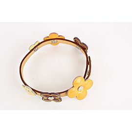 Louis Vuitton Multicolor Vernis Fleur x Vachetta Leather Belt Strap Bracelet 16LVS12