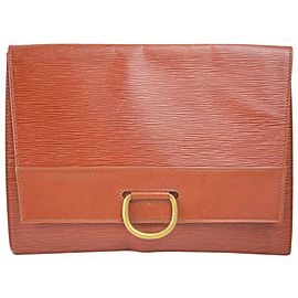Louis Vuitton Pochette Lena Fold Ring 868354 Brown Epi Leather Clutch