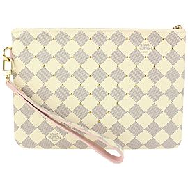 Louis Vuitton Rare Studded Damier Azur Ballerine City Pouch Wristlet Toiletry 915LV6