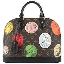 Louis Vuitton Macassar Monogram Multicolor Roman Faces Fornasetti Alma PM 818lv54