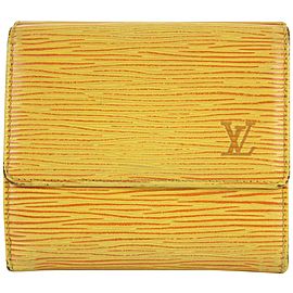 Louis Vuitton Yellow Epi Leather Elise Compact Wallet 26lvs1223