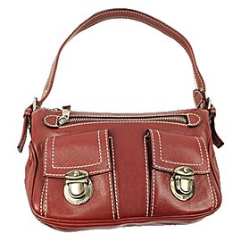 Marc Jacobs Mjbsl04 Red Leather Hobo Bag