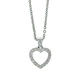 Tiffany & Co. Platinum and Diamond Open Heart Necklace