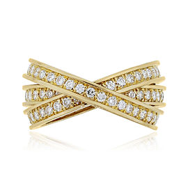 Cartier 18k Yellow Gold 1.55ctw Diamond Trinity Ring