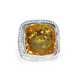 David Yurman Albion Citrine Diamond Sterling Silver Ring