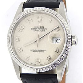 Mens Rolex Stainless Steel Datejust White Arabic 16220