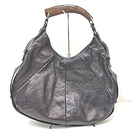 Yves Saint Laurent Black Leather Mombasa Hobo Bag 862906