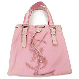 Saint Laurent 872033 Pink Canvas Tote