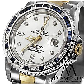 Rolex Submariner Two Tone Watch With Custom Diamond Bezel and Lugs 16613 lugs with diamonds will be added