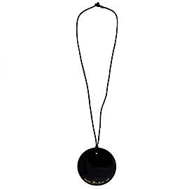Tiffany & Co. Black Disc Lacquer Pendant Necklace