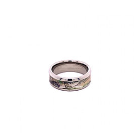 Men's Titanium Camo Inlay Wedding Engagement Band Size 10.75