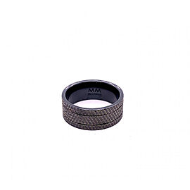 Men's Zirconium Knurl Polish Engagement Wedding Band Size 10