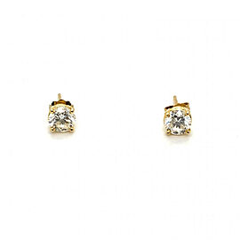 1.30ctw Round Luxurious Diamond Stud Earrings 14K Yellow Gold 4-Prong