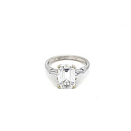 Pre-Owned Harry Winston 2.99ctw Emerald-Cut And Baguette Diamond Ring