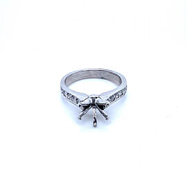 .26 Carat Diamond Platinum Semi Mount Ring Size 6.00