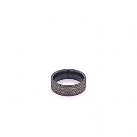 Men's Zirconium Knurl Polish Engagement Wedding Band Ring Size 7