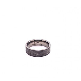 Men's Titanium and Meteorite Engagement Ring Band Size 10.5