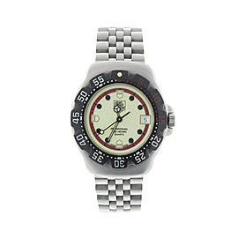 TAG HEUER Formula One WA1211 Mens Stainless Steel White Dial Vintage Watch