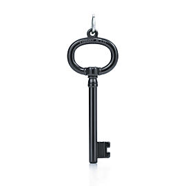 Tiffany & Co. Midnight Titanium Oval Key Pendant Size Medium