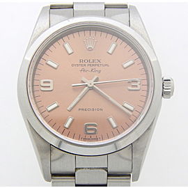 Mens Rolex Stainless Steel Air-King Salmon 14000