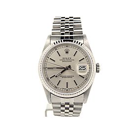 Mens Rolex Stainless Steel Datejust Silver 16234