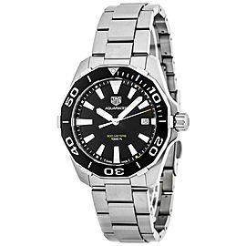 TAG Heuer Aquaracer Quartz SS Black Dial Brushed Watch